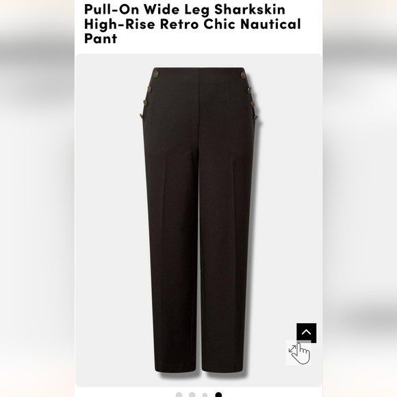 Torrid NWT Pull-On Wide Leg High-Rise Retro Chic Nautical Pant 4x or 0x - Picture 3 of 12